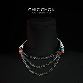 CHICCHOK [Breathless] Pulling Fashion and Fun Choker Rainbow - CHICCHOK - Choker, collar - Choker