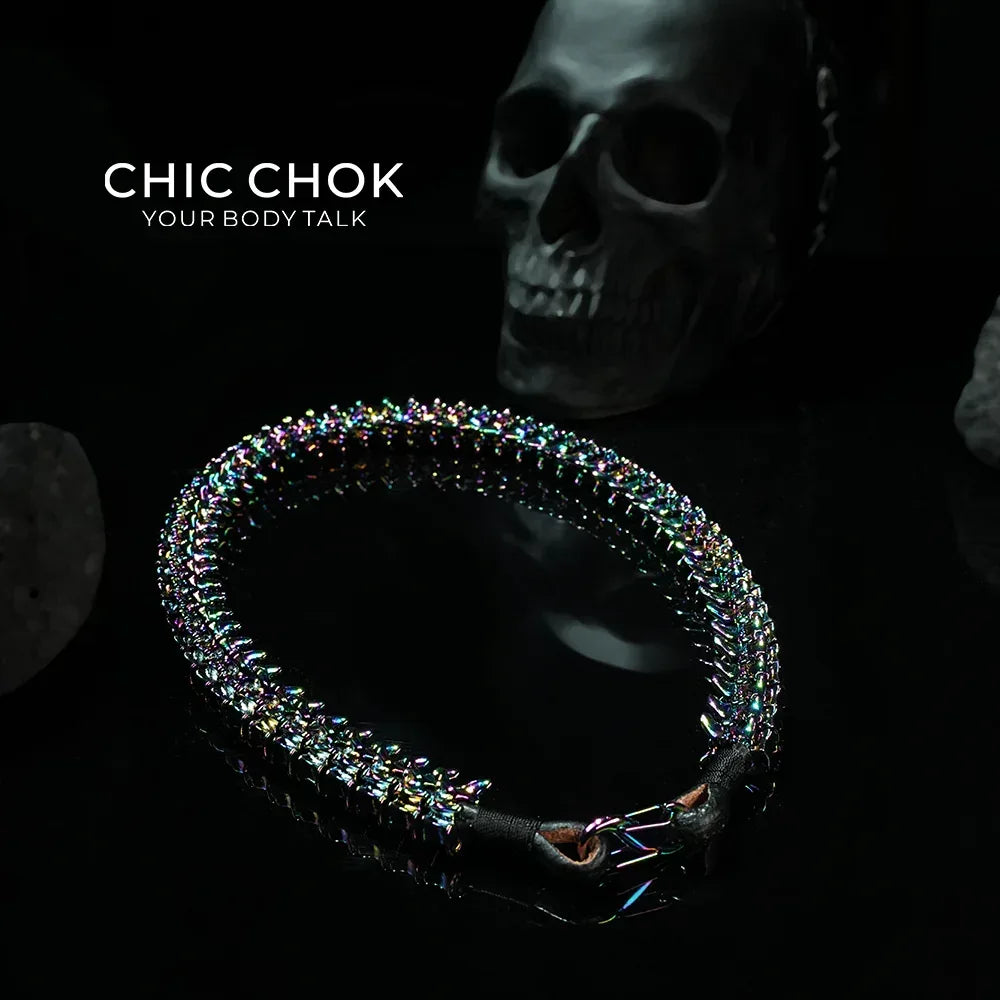 [CHICCHOK] Dragon Themed Choker - Bone Charm Elegance, A Fusion of Strength and Softness in a Choker Design Highlights(Dazzling Colors) - CHICCHOK - Choker