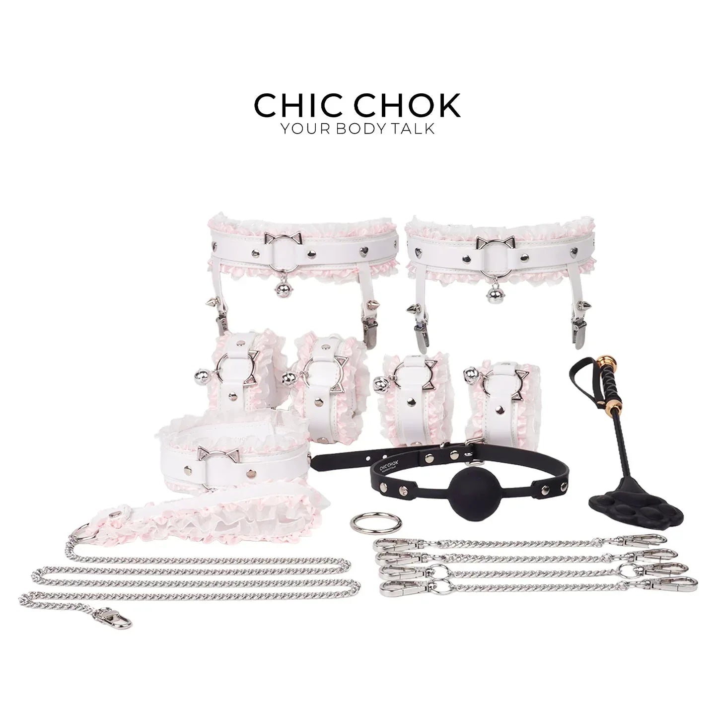 Dark Night Black and Red Happy Set - CHICCHOK - collar - Choker