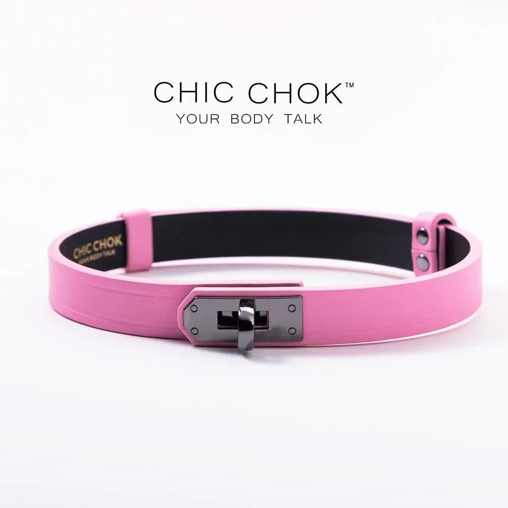 CHICCHOK [The Minimalism] - Classic Front Closure Customize Non-adjustable Fashion Choker(With a love lock) - CHICCHOK - Choker, collar - Choker