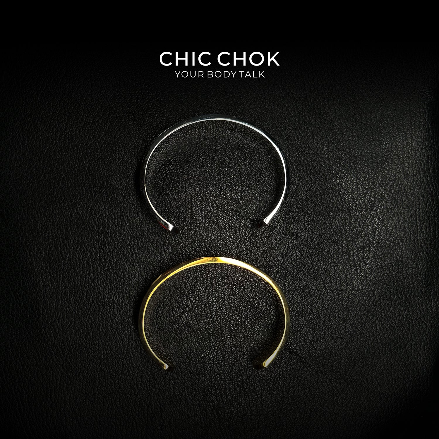 CHICCHOK Classic Open Bracelet crafted from stainless steel, showcasing a subtle and stylish design. Non-adjustable, offering a modern and elegant touch to any outfit.