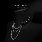 Spiked Breathless Black Leather Choker