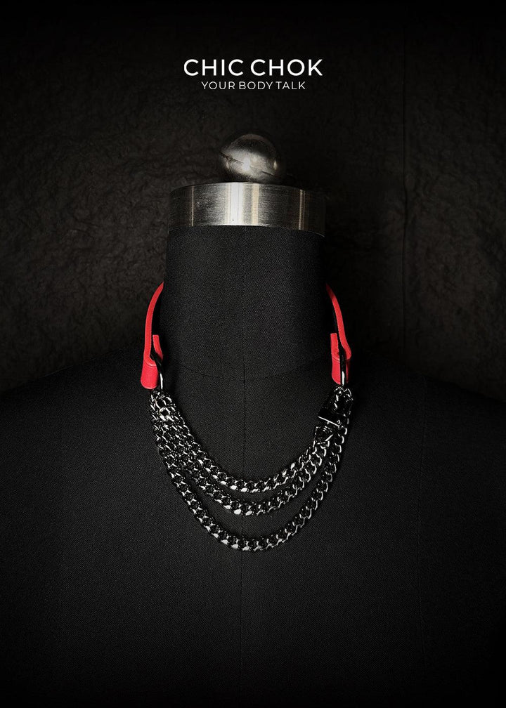 CHICCHOK [Breathless] Pulling Fashion and Fun Choker Red - CHICCHOK - Choker, collar - Choker