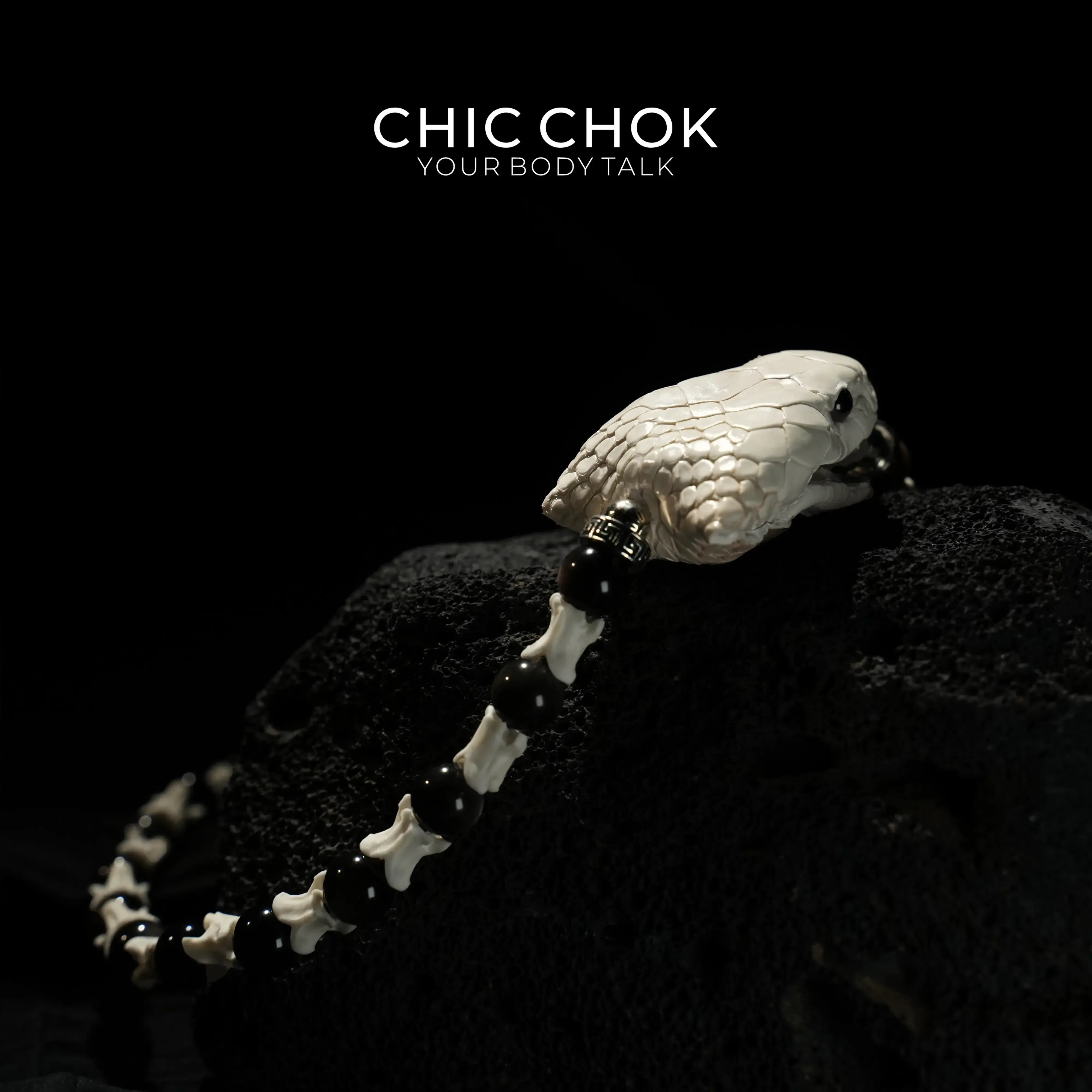 Black Skeleton Mystic Serpent - CHICCHOK - - Bracelet