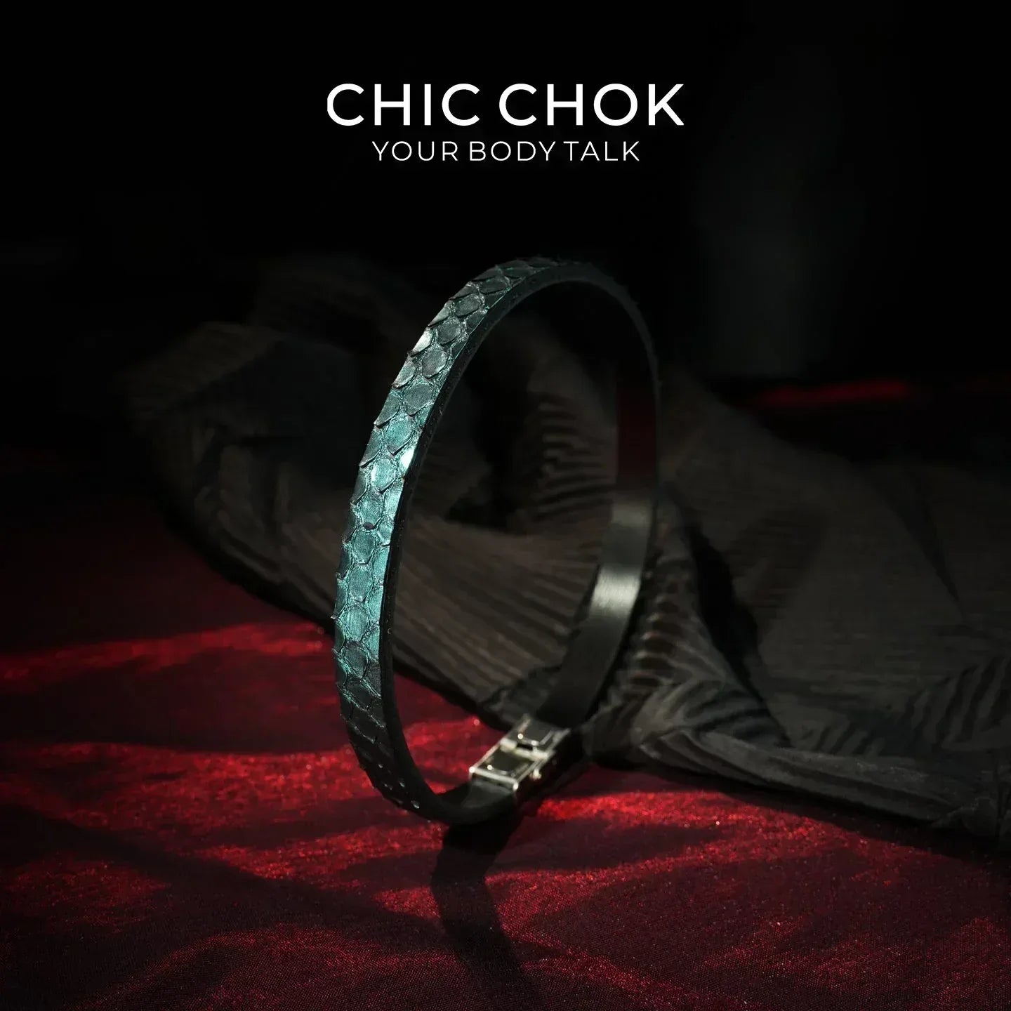 CHIC CHOK Mermaid Scale Teal Iridescent Scale Collar Necklace - CHICCHOK - collar - Choker
