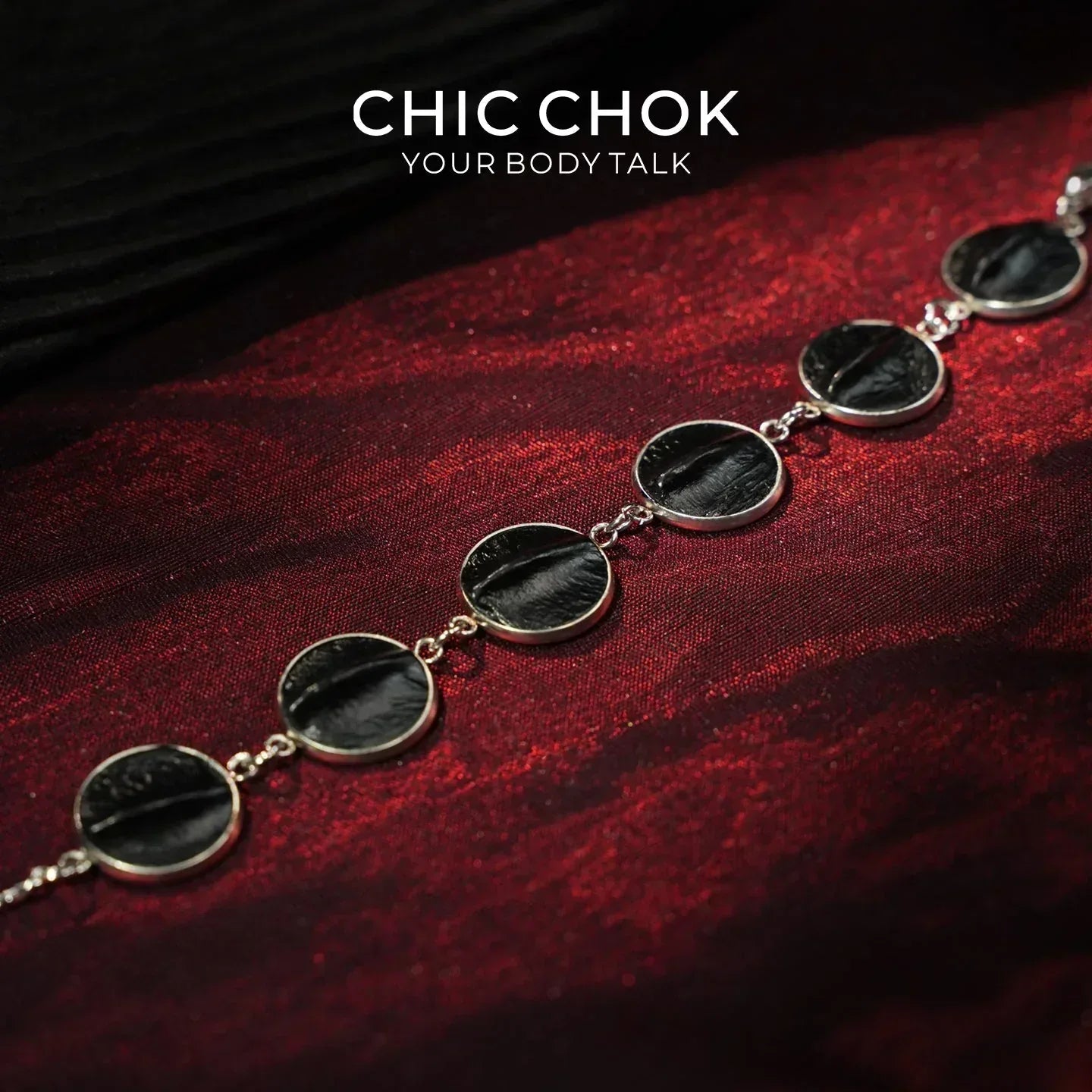 CHIC CHOK The Crocodile’s Stillness: Textured Scale Link Bracelet - CHICCHOK - - Bracelet