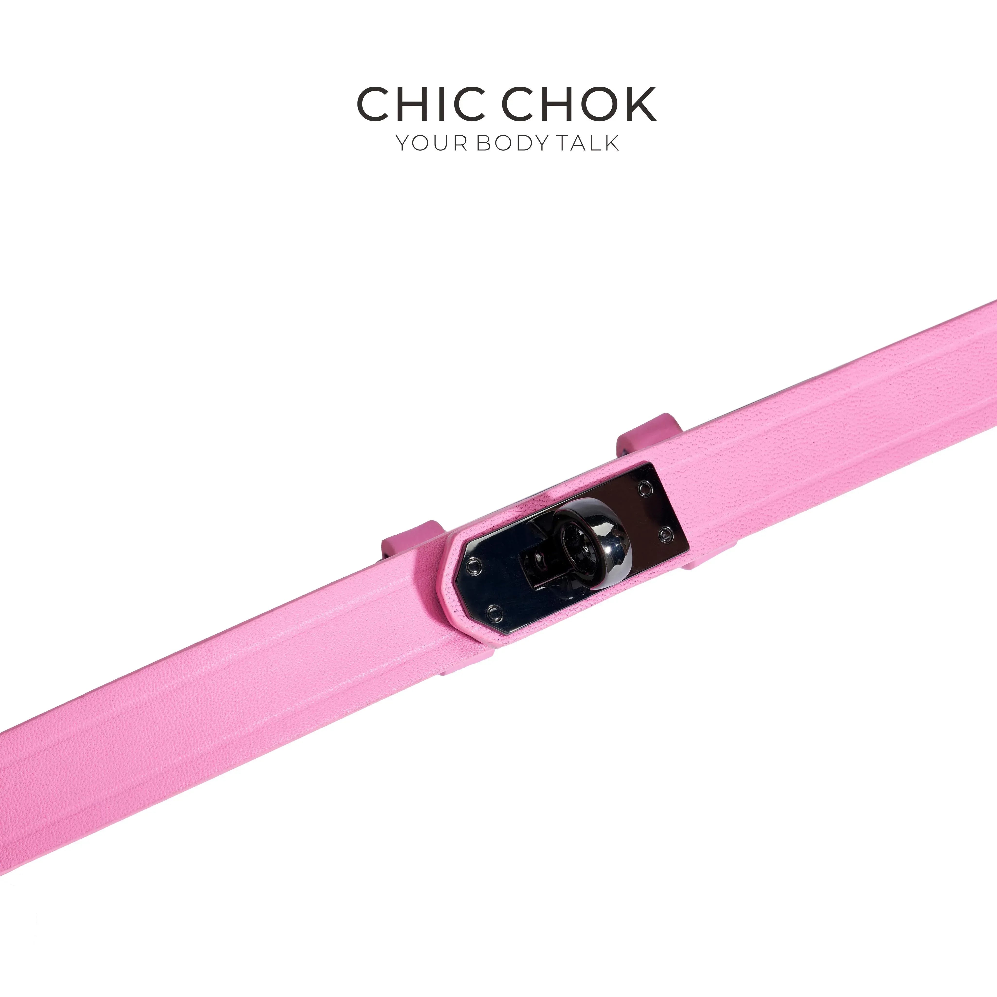 CHICCHOK [The Minimalism] - Classic Front Closure Customize Non-adjustable Fashion Choker(With a love lock) - CHICCHOK - Choker, collar - Choker