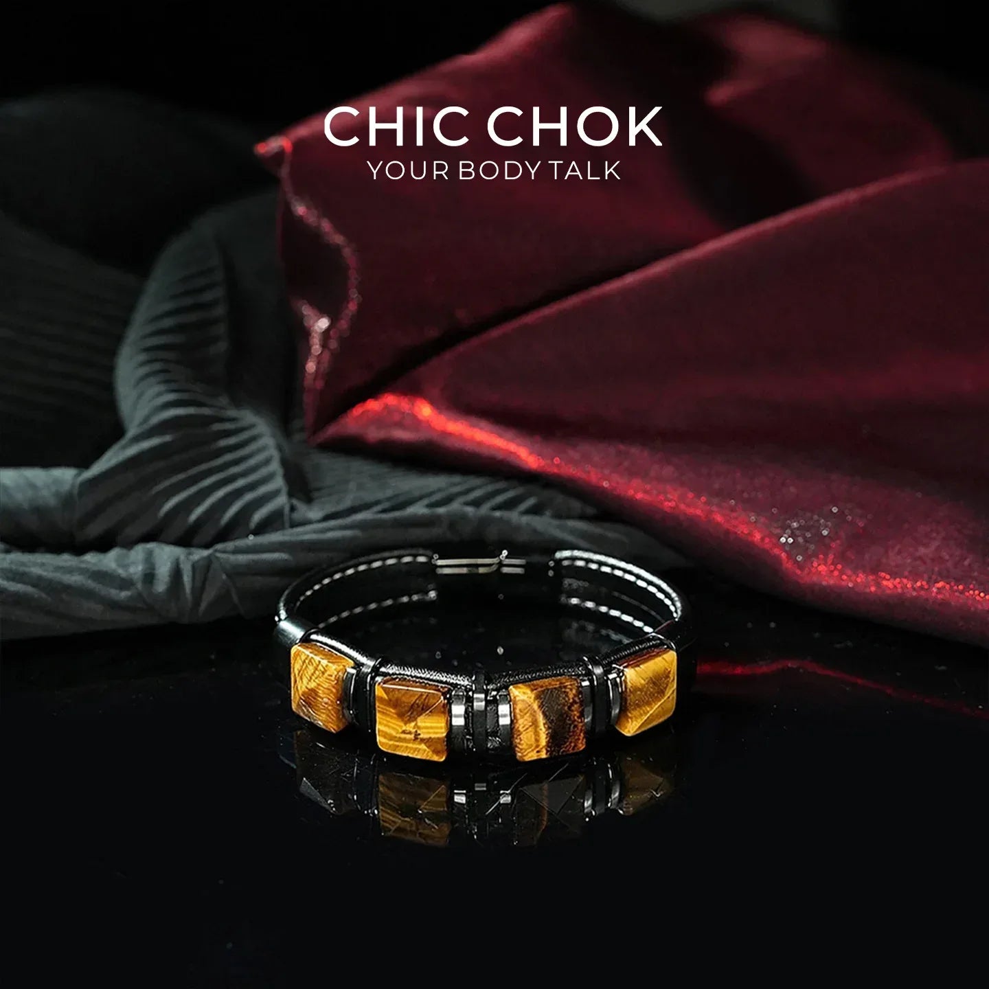 Golden Focus - CHICCHOK - Bracelet, Crystal Bracelet - Bracelet