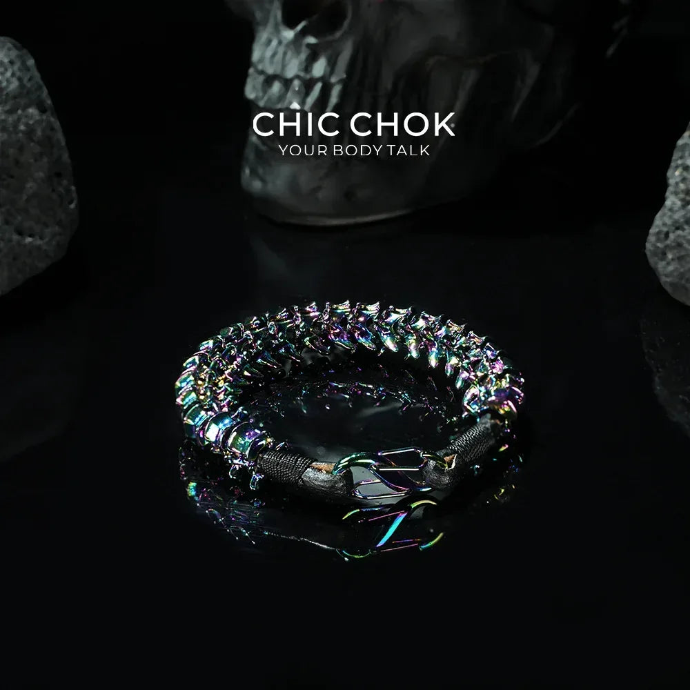CHICCHOK Dragon Bone Bracelet – Dazzling Color - CHICCHOK - Bracelet - Metallic Bracelet