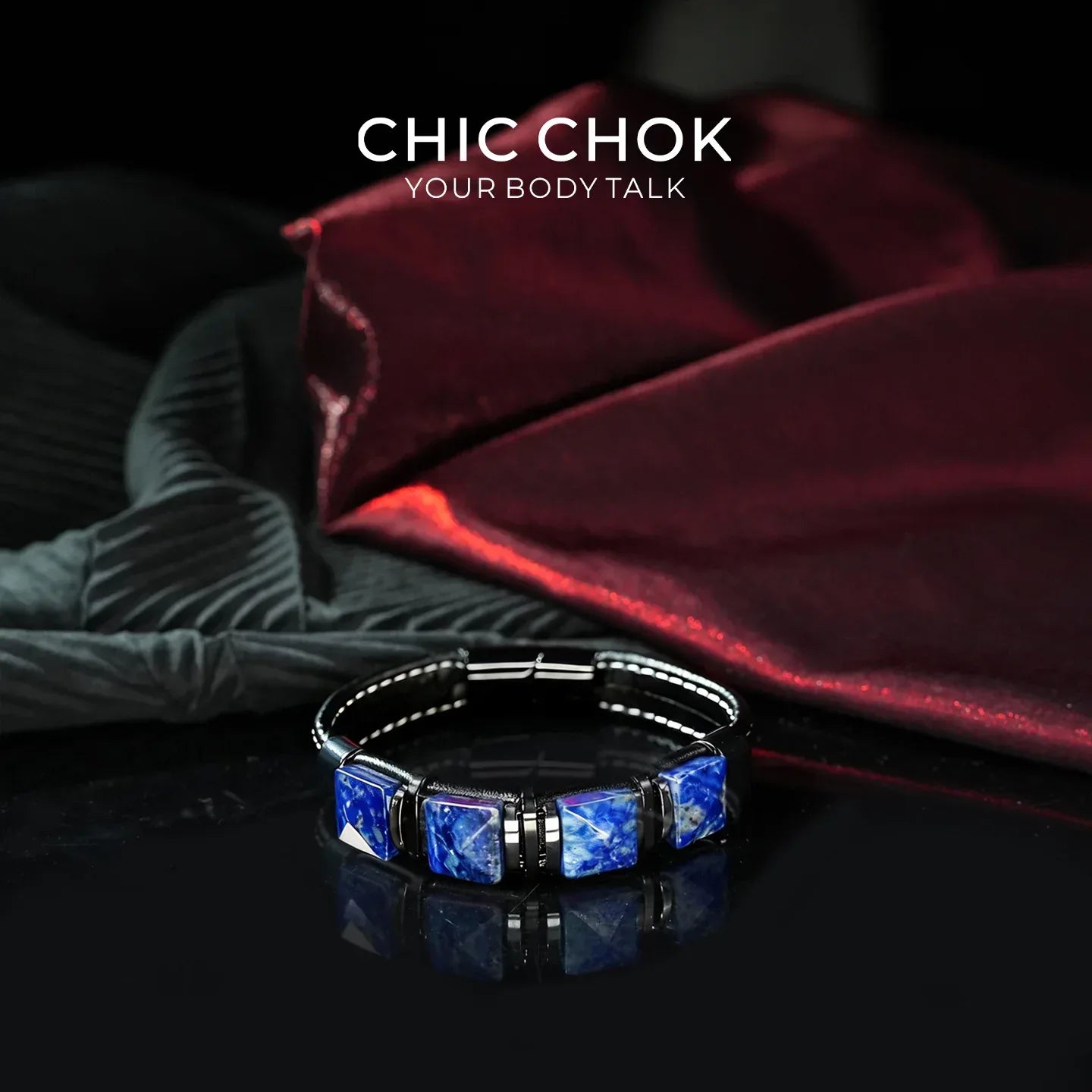 Blue Focus - CHICCHOK - Bracelet, Crystal Bracelet - Bracelet