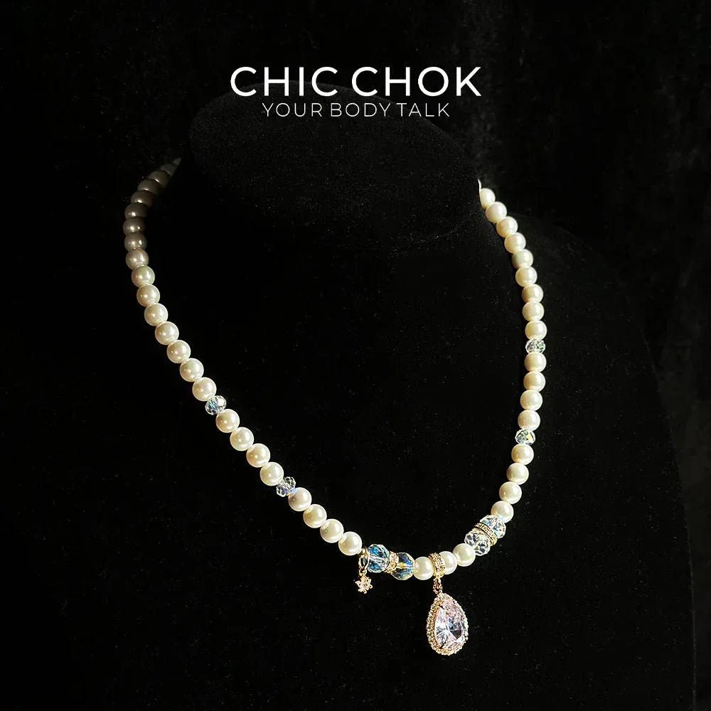 Tears of the Pearl Goddess - CHICCHOK - Choker, collar, Daily Wind - Choker