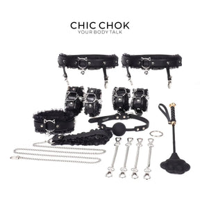 Dark Night Black and Red Happy Set - CHICCHOK - collar - Choker