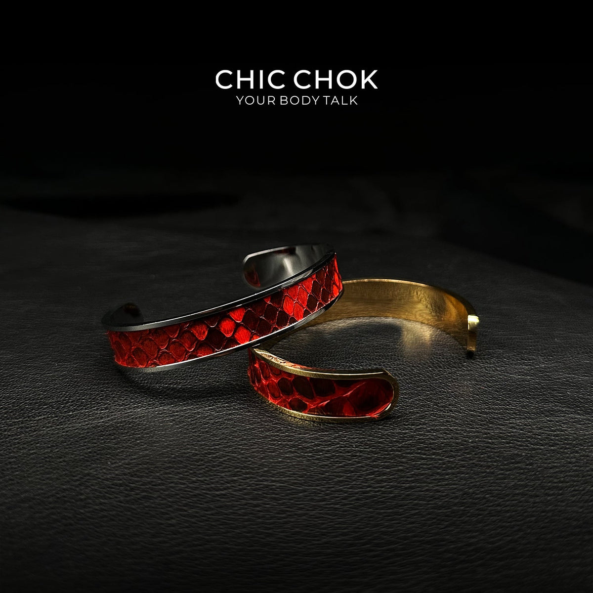 CHICCHOK Classic Open Bracelet crafted from stainless steel, showcasing a subtle and stylish design. Non-adjustable, offering a modern and elegant touch to any outfit.