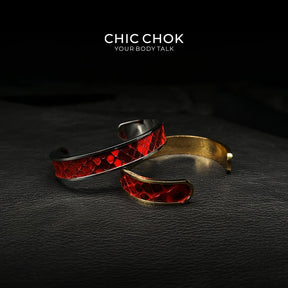 CHICCHOK Classic Open Bracelet crafted from stainless steel, showcasing a subtle and stylish design. Non-adjustable, offering a modern and elegant touch to any outfit.