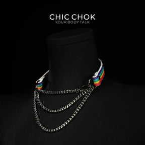 CHICCHOK [Breathless] Pulling Fashion and Fun Choker Rainbow - CHICCHOK - Choker, collar - Choker