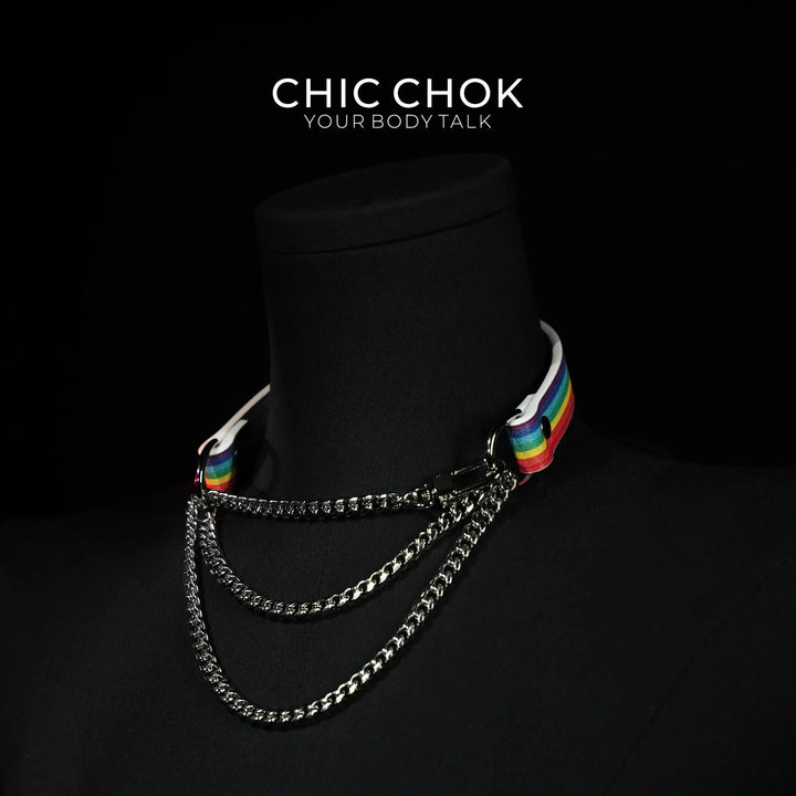 CHICCHOK [Breathless] Pulling Fashion and Fun Choker Rainbow - CHICCHOK - Choker, collar - Choker