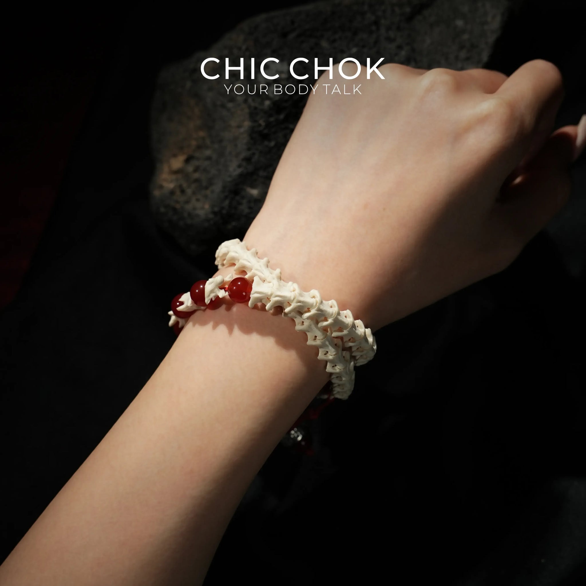 Crimson Skeleton Serpent Curse - CHICCHOK - - Bracelet