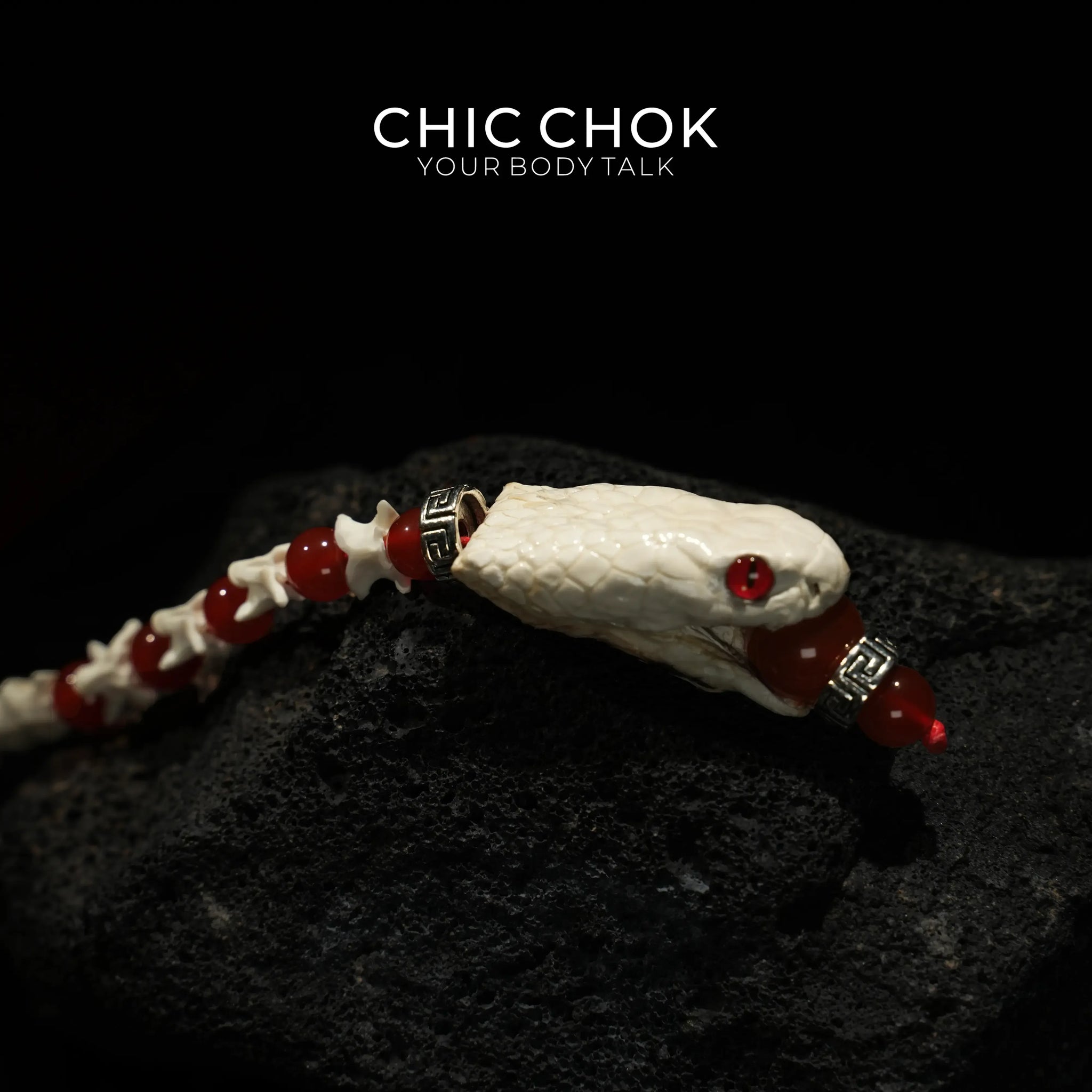 Crimson Skeleton Serpent Curse - CHICCHOK - - Bracelet