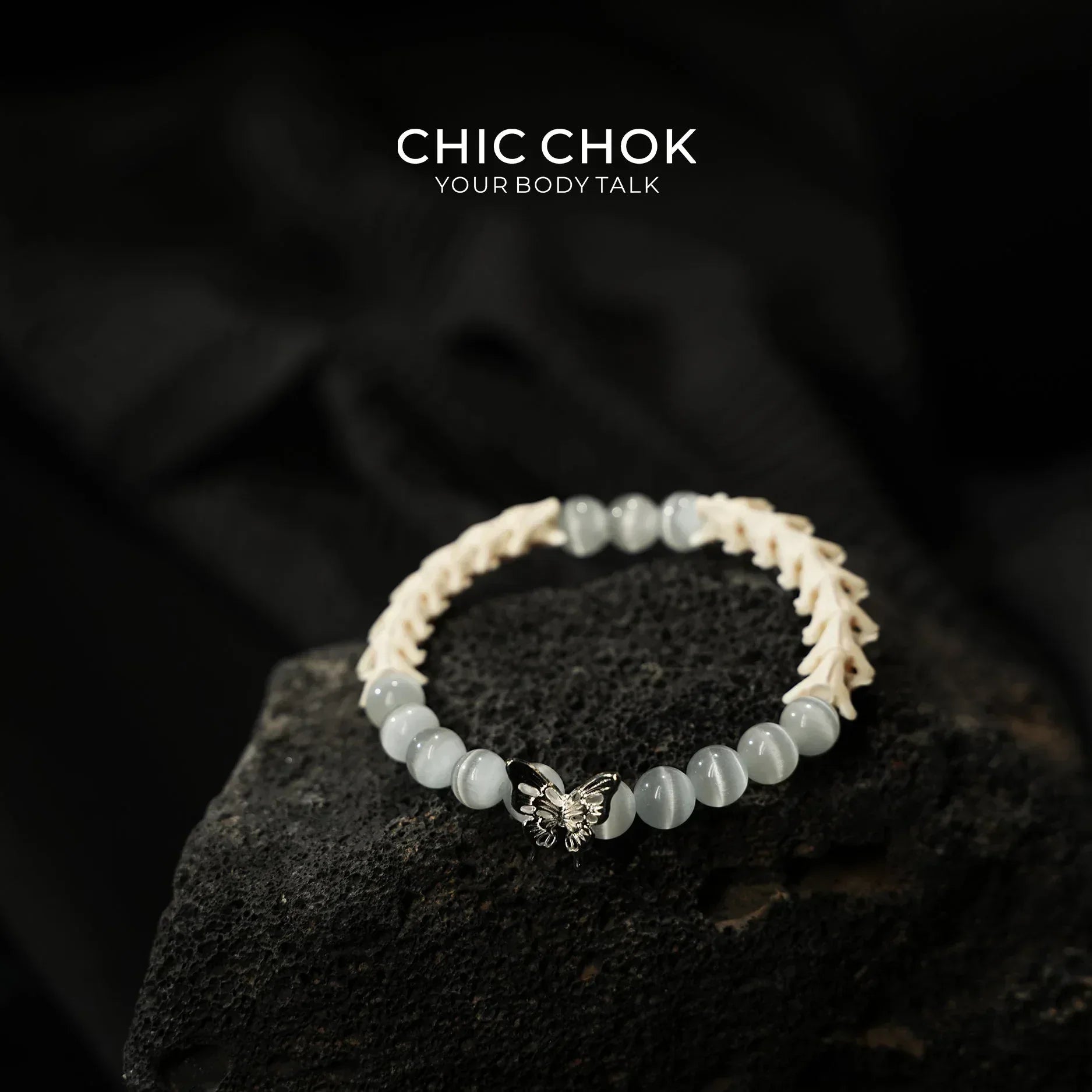 Butterfly Bone Frost Firefly Bracelet - CHICCHOK - 