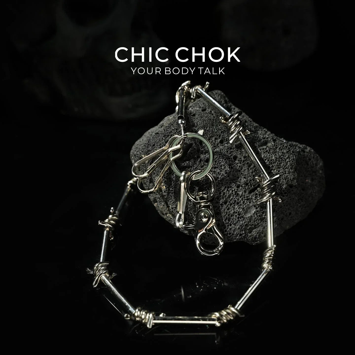 CHICCHOK [Steel Thorns] Heavy Metal Punk Pants Chain - CHICCHOK - Choker