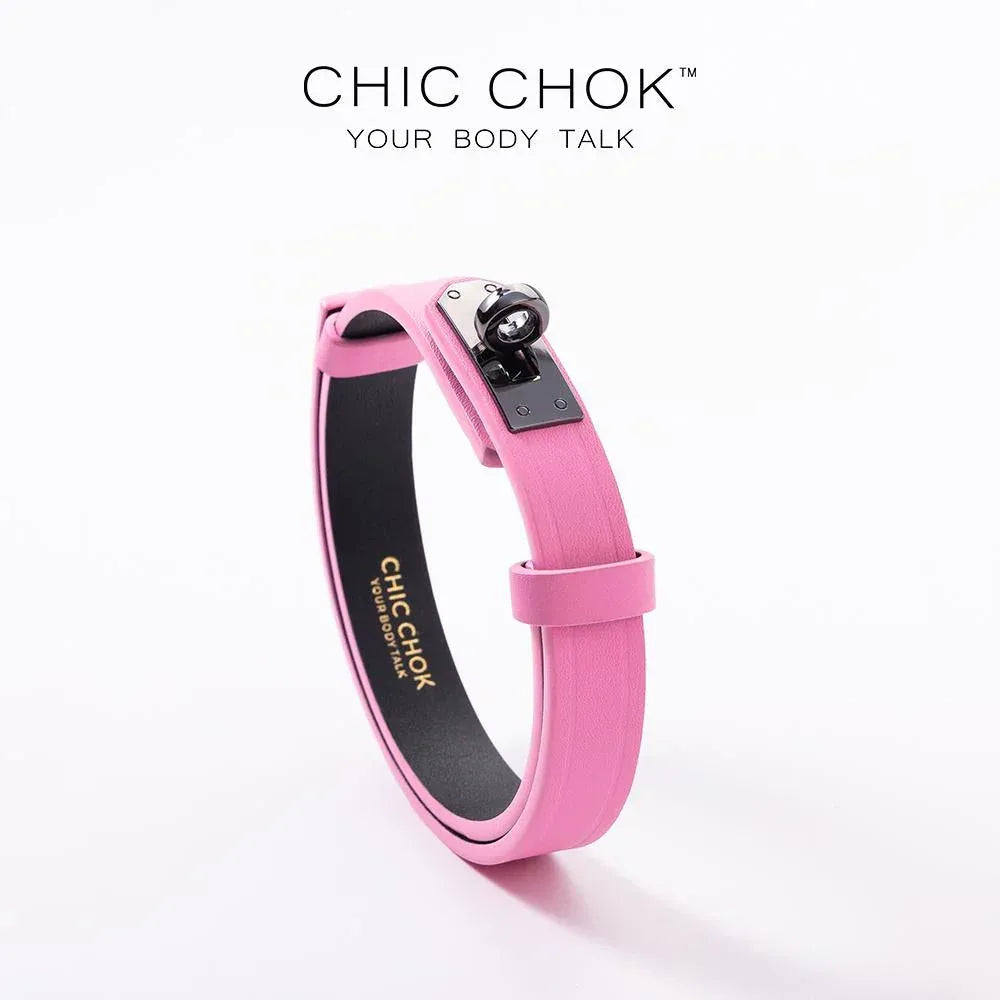 CHICCHOK [The Minimalism] - Classic Front Closure Customize Non-adjustable Fashion Choker(With a love lock) - CHICCHOK - Choker, collar - Choker