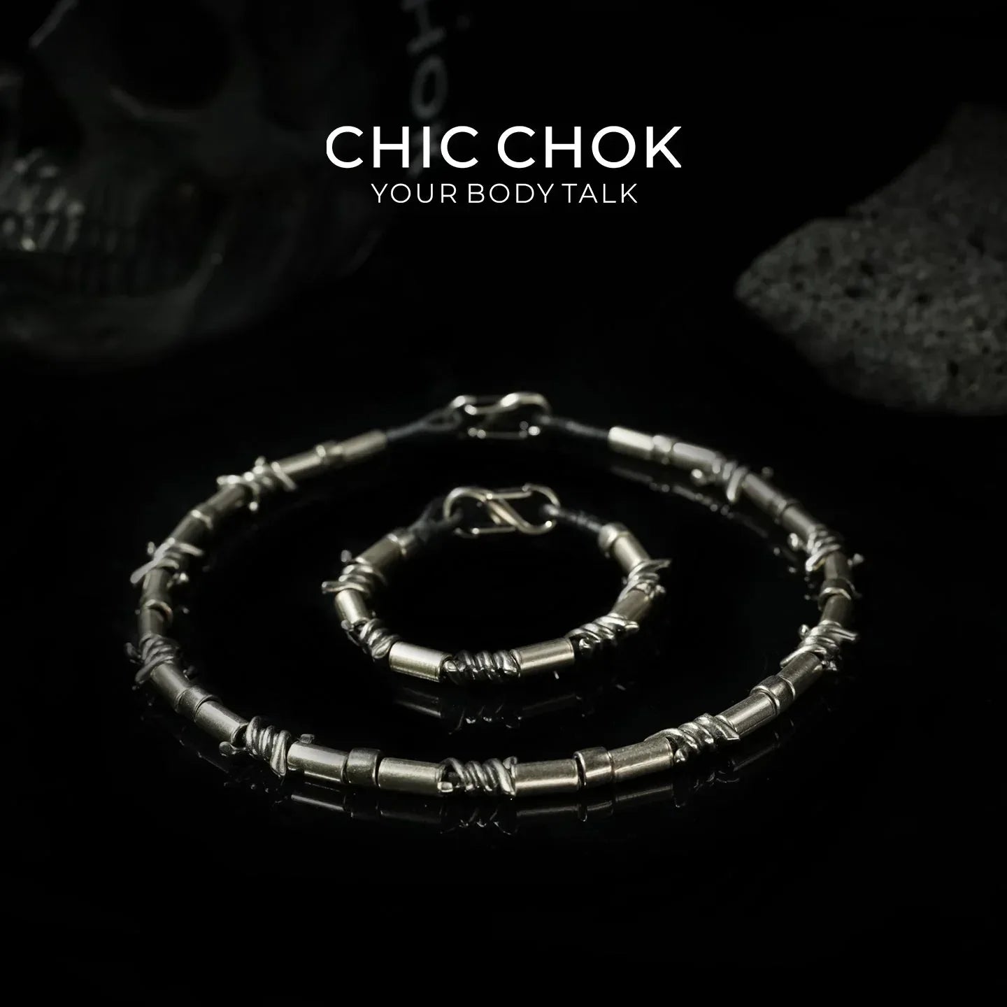 CHICCHOK [Barbed Pulse] Industrial Steel Choker - CHICCHOK - Bracelet