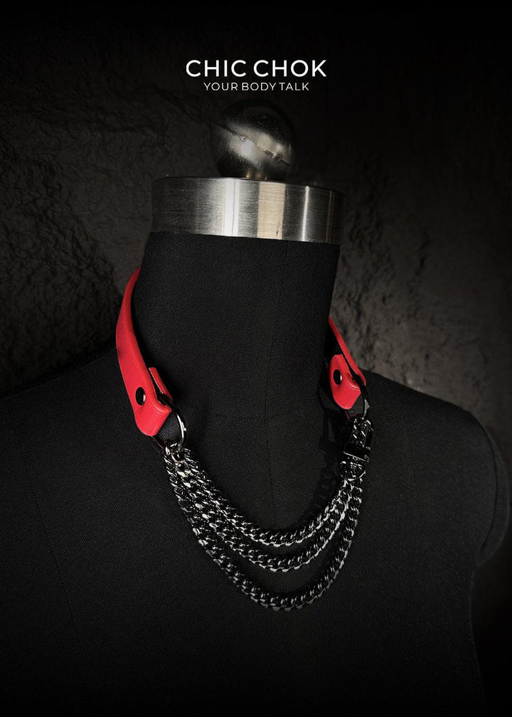 CHICCHOK [Breathless] Pulling Fashion and Fun Choker Red - CHICCHOK - Choker, collar - Choker