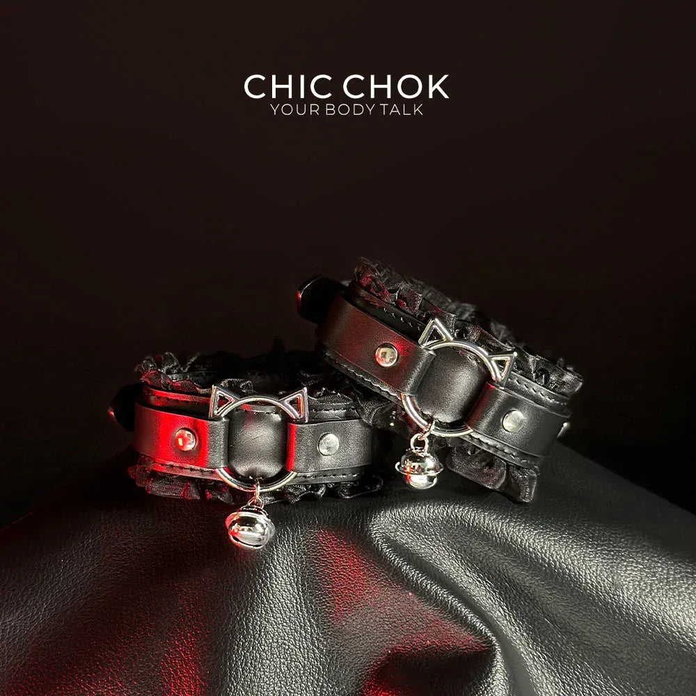 Dark Night Black and Red Happy Set - CHICCHOK - collar - Choker