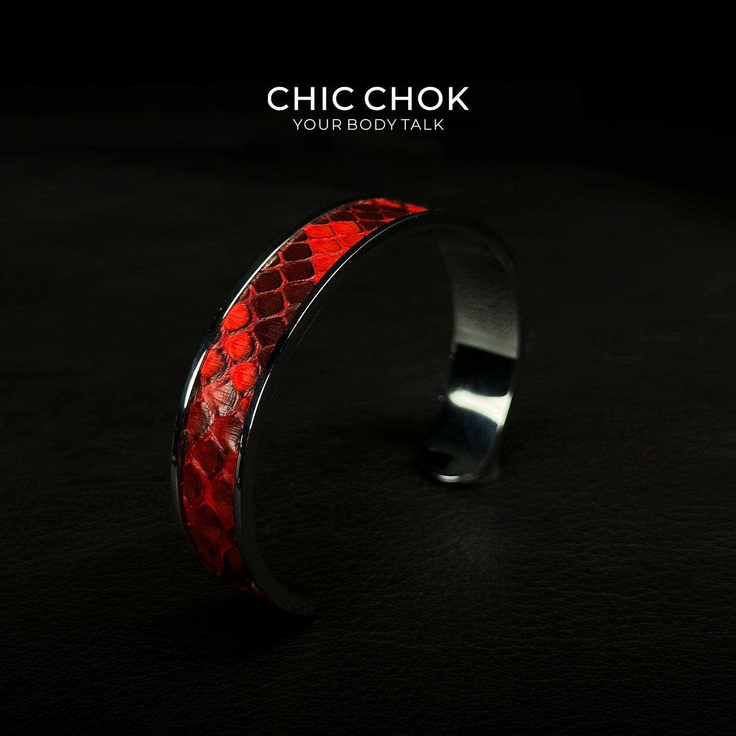 CHICCHOK Classic Open Bracelet crafted from stainless steel, showcasing a subtle and stylish design. Non-adjustable, offering a modern and elegant touch to any outfit.