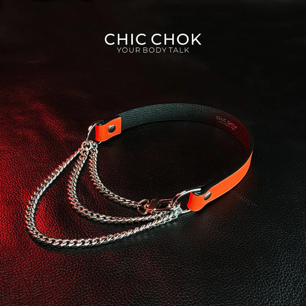 CHICCHOK [Breathless] Pulling Fashion and Fun Choker(Orange) - CHICCHOK - Choker