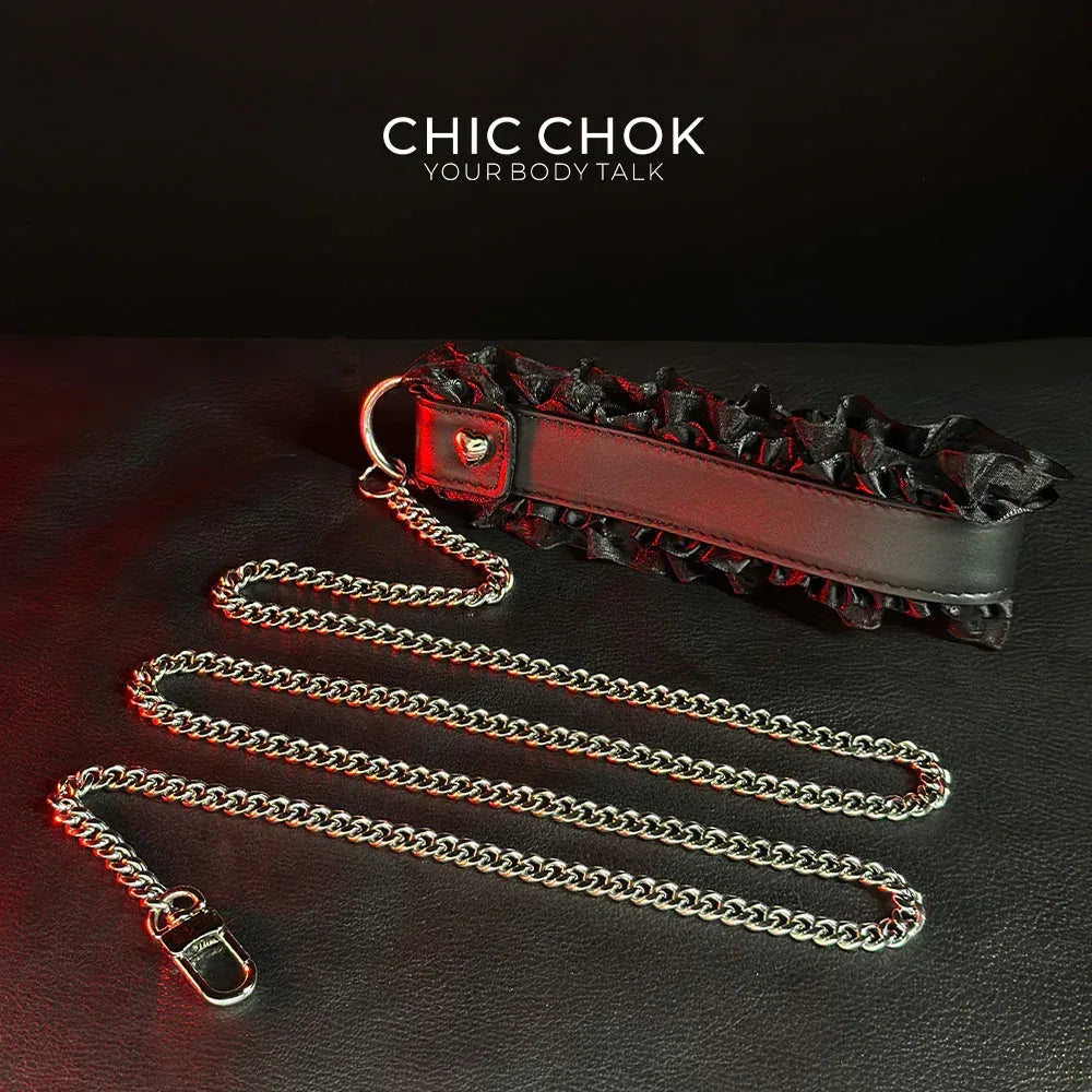 Dark Night Black and Red Happy Set - CHICCHOK - collar - Choker