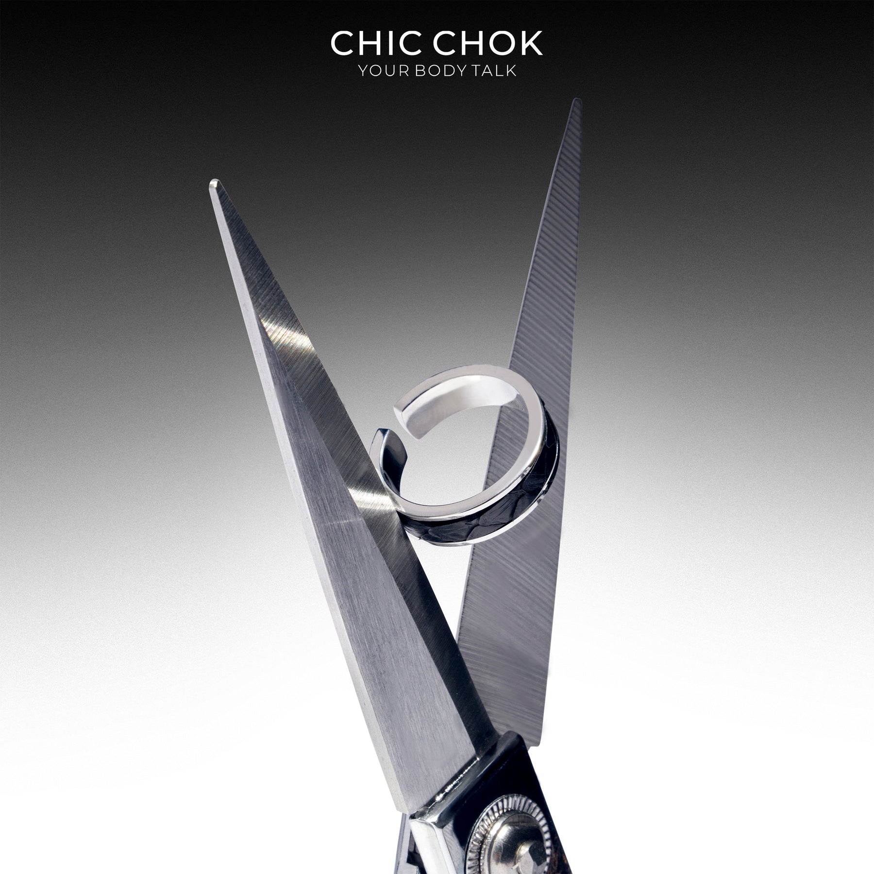CHICCHOK Classic Open Ring, crafted from high-quality stainless steel. This adjustable ring features a subtle and stylish design, perfect for versatile and modern wear.