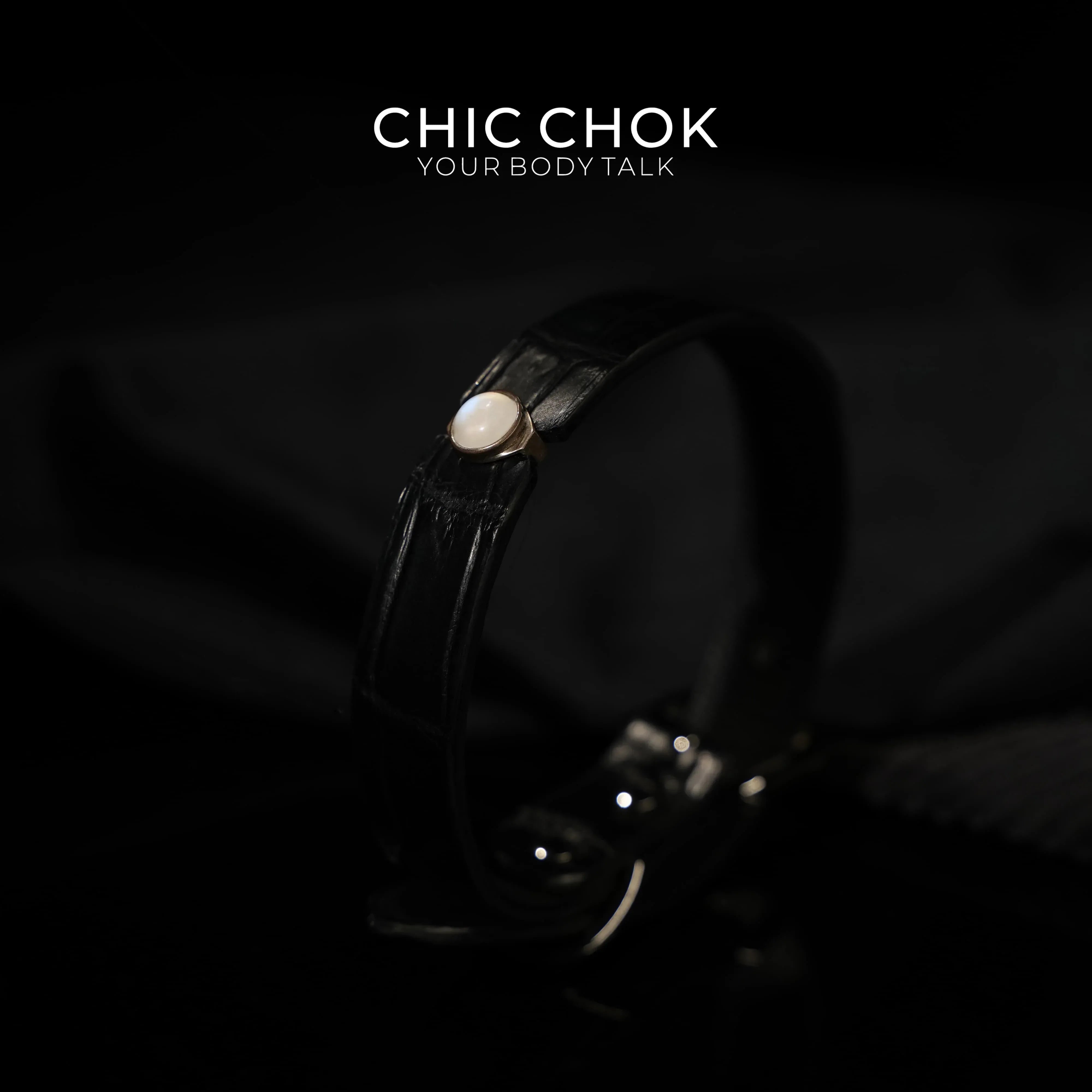 CHICCHOK [Moon Stone] - Choker - CHICCHOK - Choker, collar - Metallic Bracelet