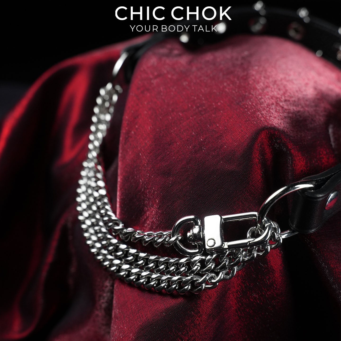 CHICCHOK Synapse Pulse | Cyberpunk Spiked Choker | Matte Black Industrial Collar