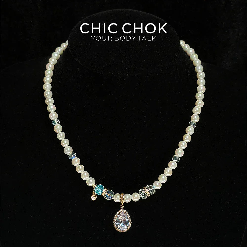 Tears of the Pearl Goddess - CHICCHOK - Choker, collar, Daily Wind - Choker