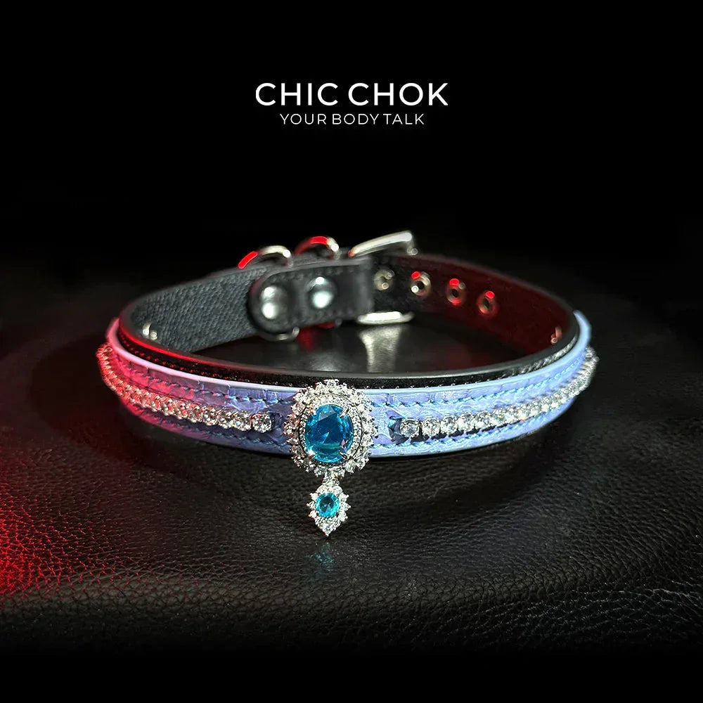 CHIC CHOK [Azure Wish] Atlantis Sapphire Neck Ring - Mystery and Luxury - CHICCHOK - Choker
