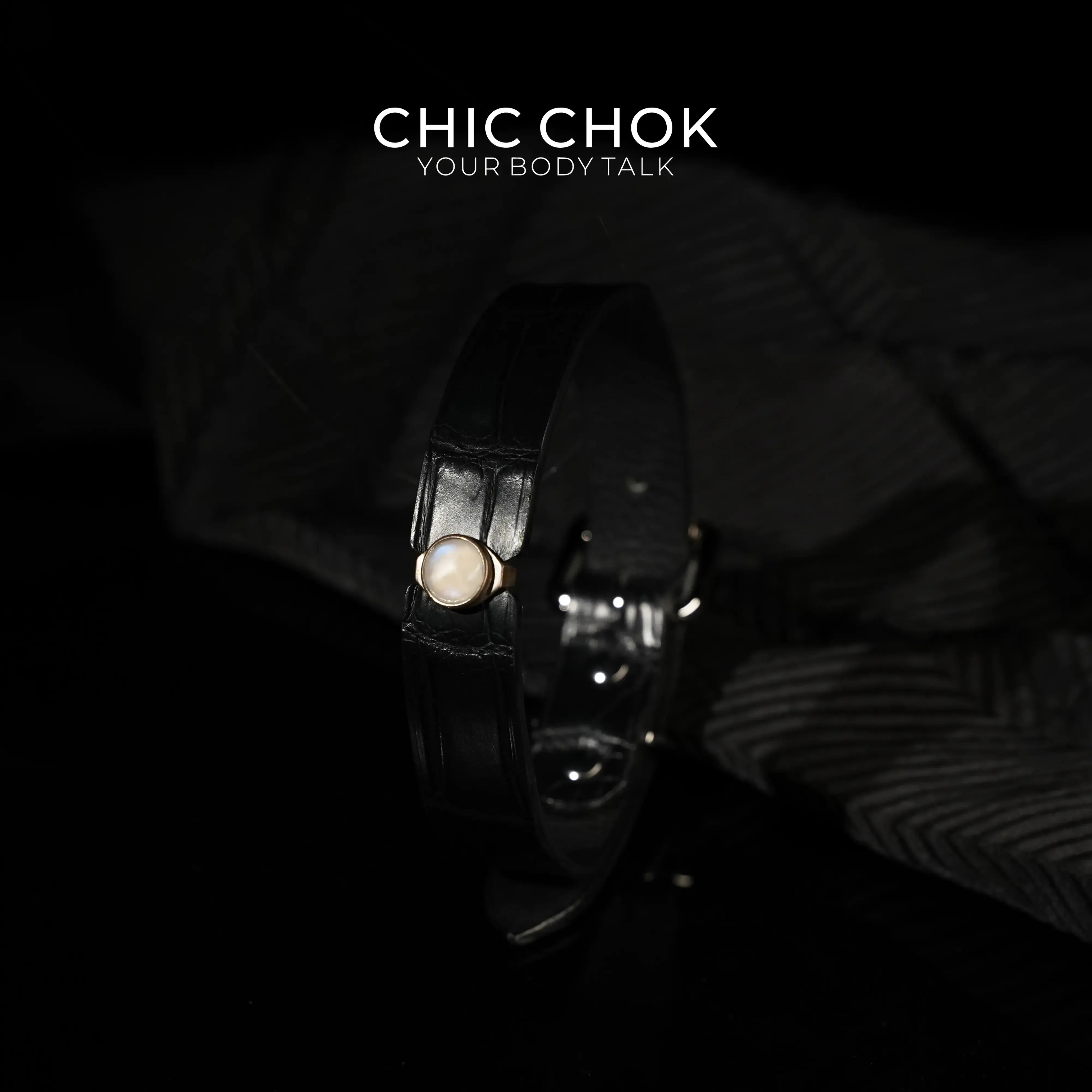 CHICCHOK [Moon Stone] - Choker - CHICCHOK - Choker, collar - Metallic Bracelet