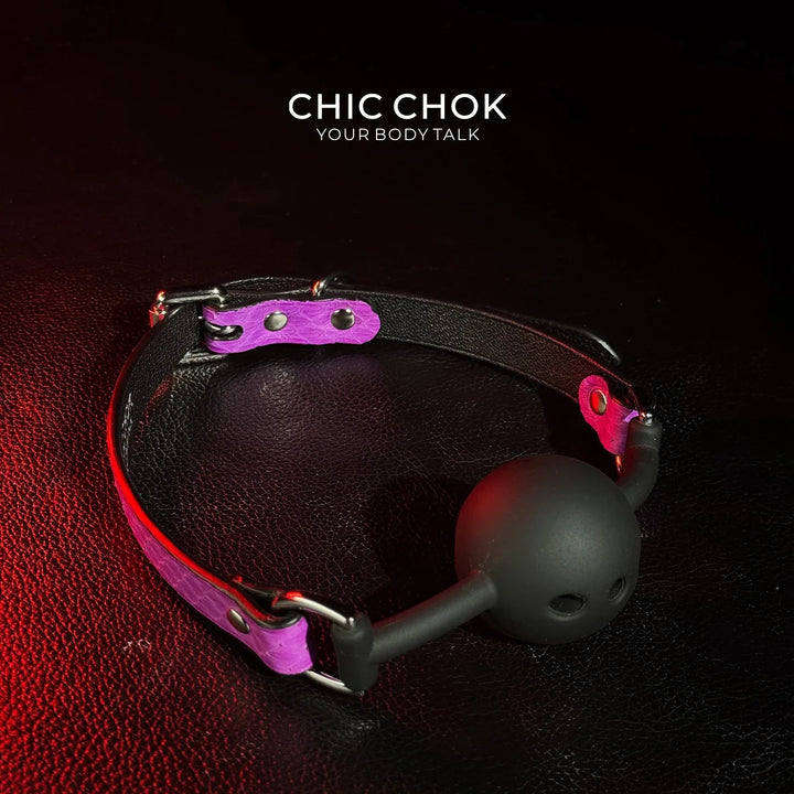 Purple Snakeskin Leather Necklace Set - Handmade Boho Jewelry - CHICCHOK - collar - Accessories