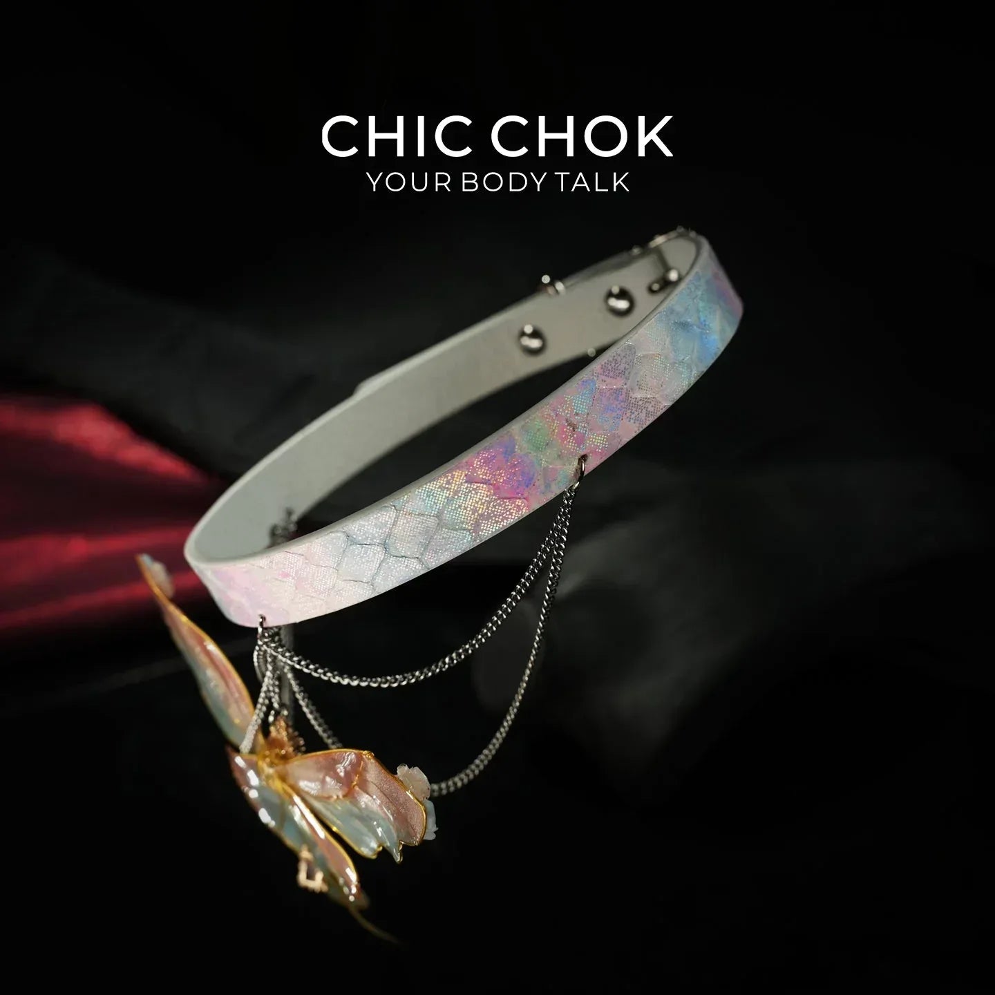 CHIC CHOK Rainbow Butterfly - CHICCHOK - Choker, collar - Choker