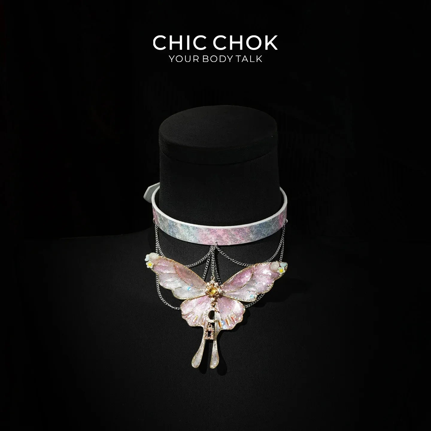 CHIC CHOK Rainbow Butterfly - CHICCHOK - Choker, collar - Choker