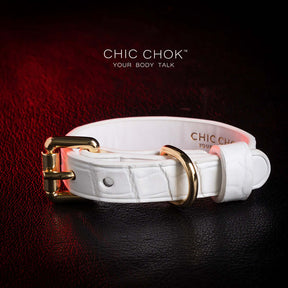 CHICCHOK [Daylight Chaser] bracelet, exquisite and timeless charm. Adjustable bracelet made of premium white leather with exquisite crocodile pattern, luxurious and durable.