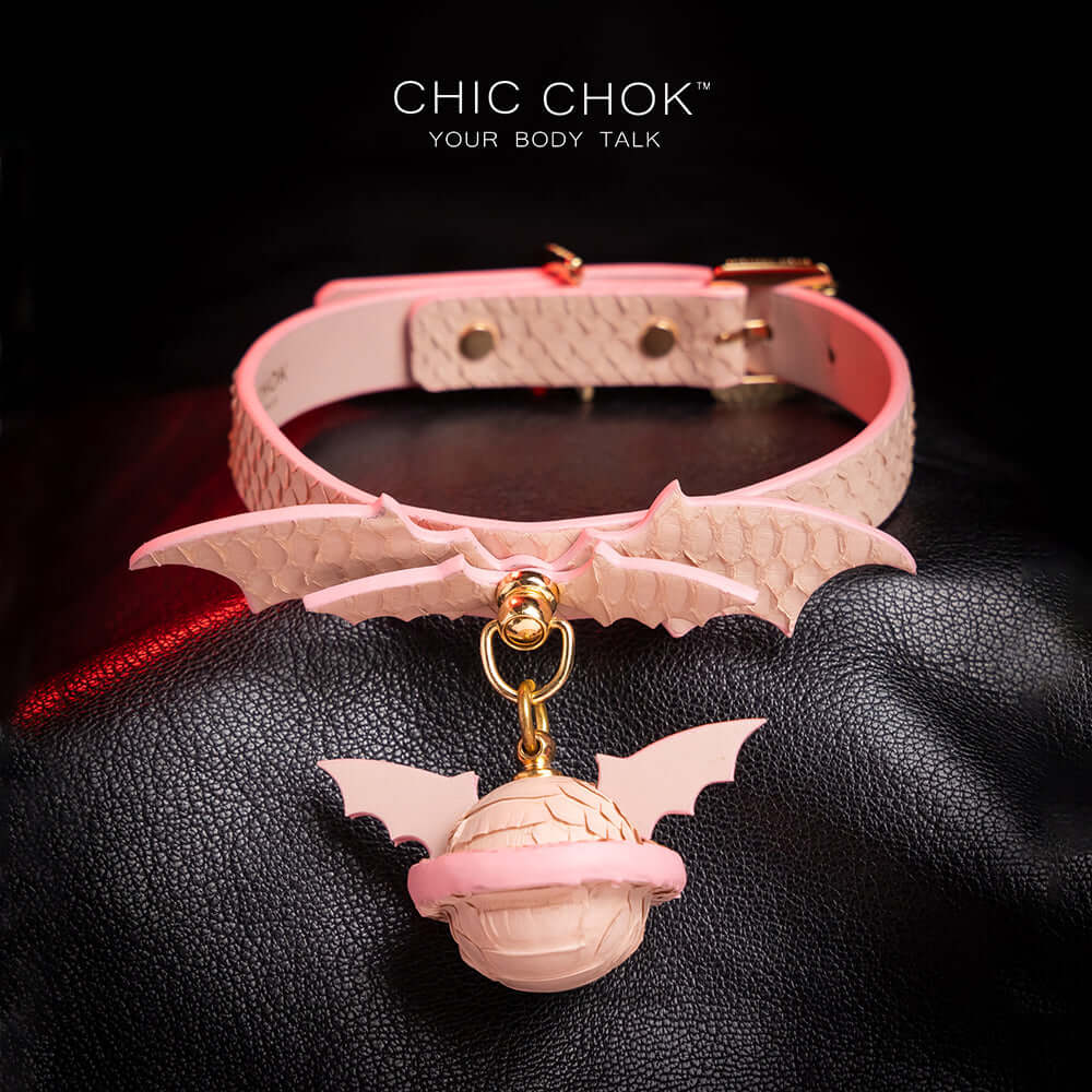 CHICCHOK-pink, collar, bat wings, cute pink, cute girls, comfortable to wear
