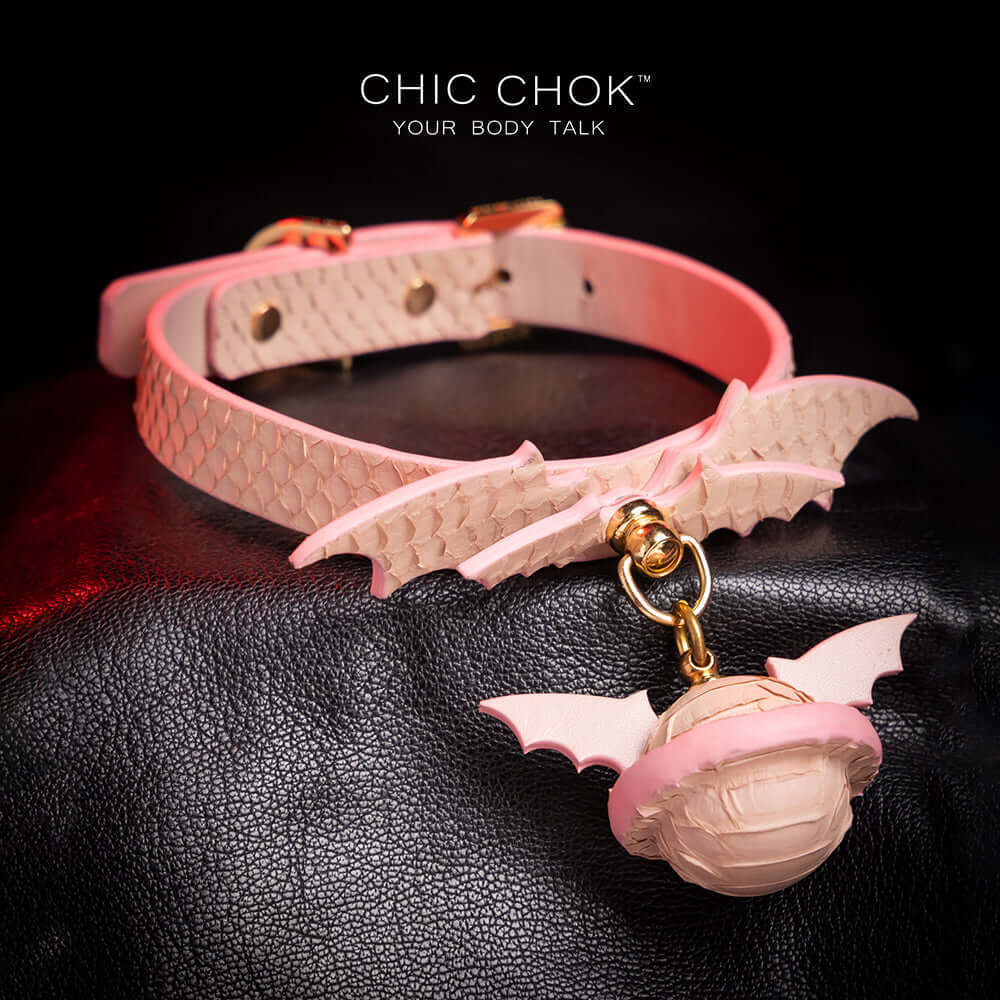 CHICCHOK-pink, collar, bat wings, cute pink, cute girls, comfortable to wear