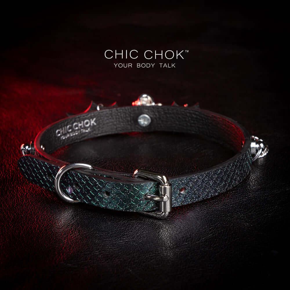 CHICCHOK [Gothic Nocturne] - Choker, Dark Theme, Silver Skull - CHICCHOK - Choker