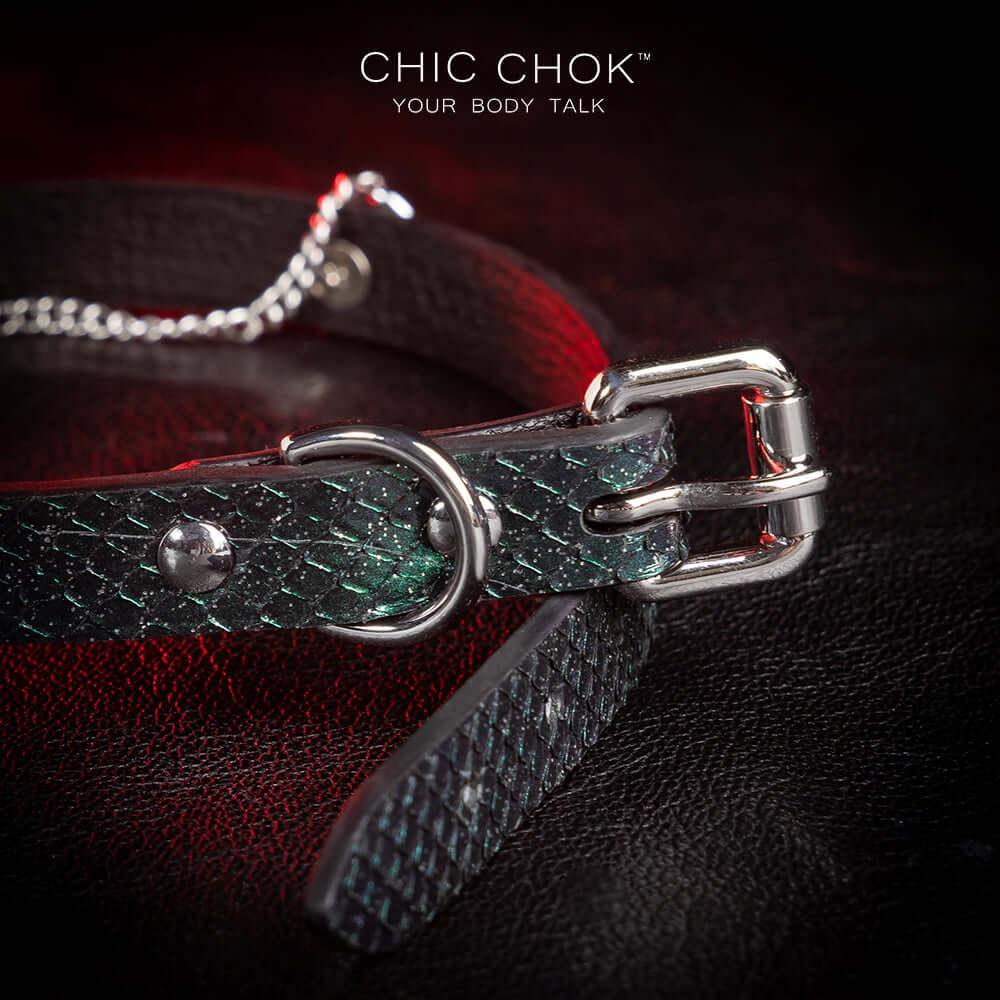 CHICCHOK [Gothic Nocturne] - Choker, Dark Theme, Silver Skull - CHICCHOK - Choker