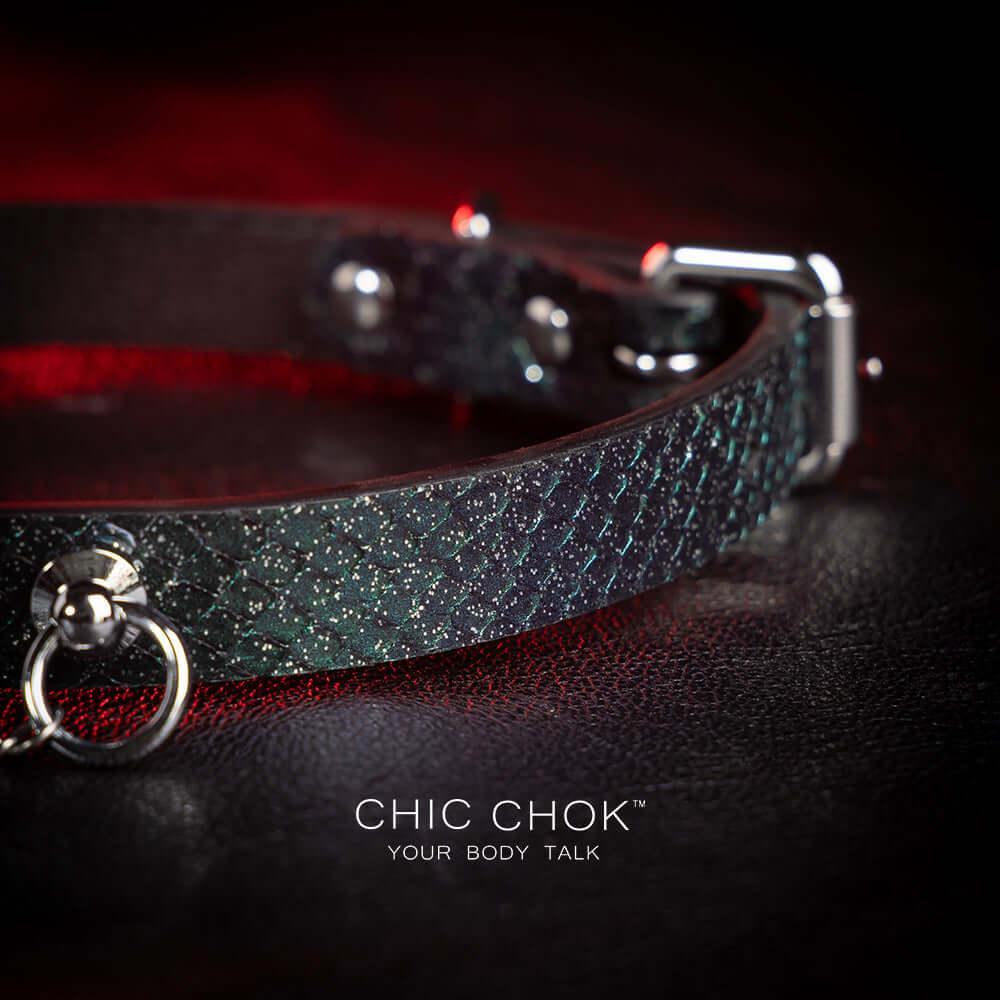 CHICCHOK [Gothic Nocturne] - Choker, Dark Theme, Silver Skull - CHICCHOK - Choker