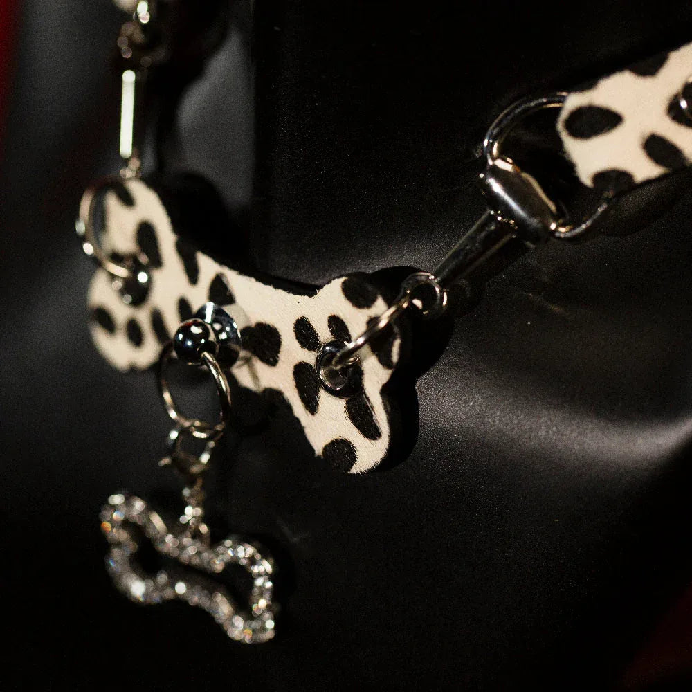 CHICCHOK [Spotty Pup] - Classic Black Dots Horse Hair Adjustable Fashion Choker - CHICCHOK - Choker
