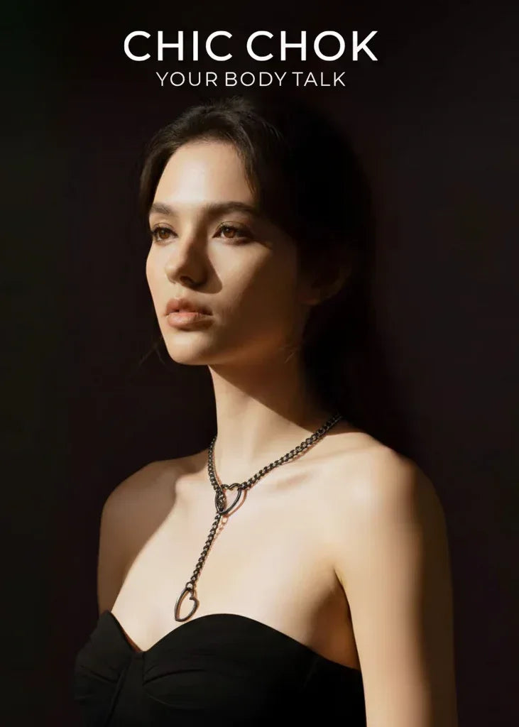 CHICCHOK [MeowChain] Heart O-ring Cuban chain necklace - CHICCHOK - Choker