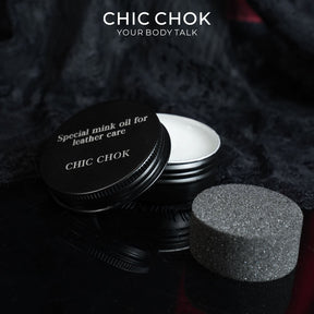 CHICCHOK Premium Mink Oil Leather Care Kit | All-in-One Professional Cleaning & Polishing Set for Gothic Body Jewelry