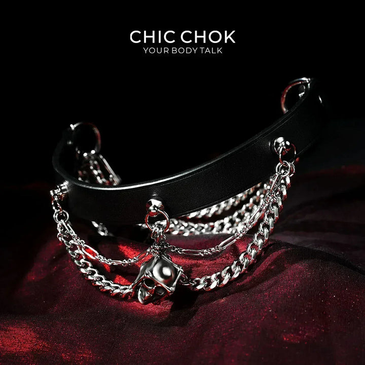 Rebel in Chains - CHICCHOK - Breathless, Choker, collar, Necklace, skull - Choker